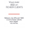 Offre SMS / votre Fichier Clients