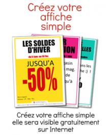 SOLDES Cr&eacute;ation Gratuite Affiche Simple
